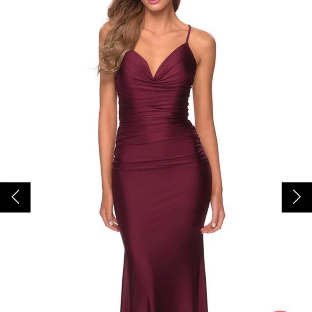 La Femme - 27501 Ruched Sweetheart Jersey Trumpet Dress